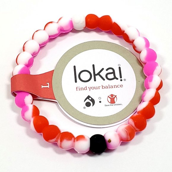 Lokai Bracelet Pink Red White S M L XL New - Picture 3 of 5